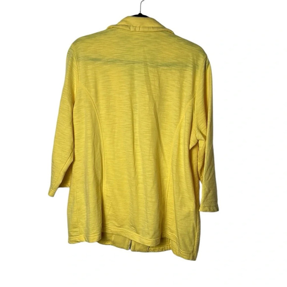 Weekends by Chicos,eyelet,front zip,bracelet sleeve lightweight jacket,cardigan - Picture 6 of 14